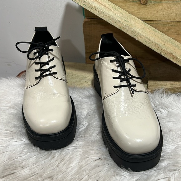 Vagabond Tara Platform Derby Off White &Black Size size 10 US - Picture 2 of 10